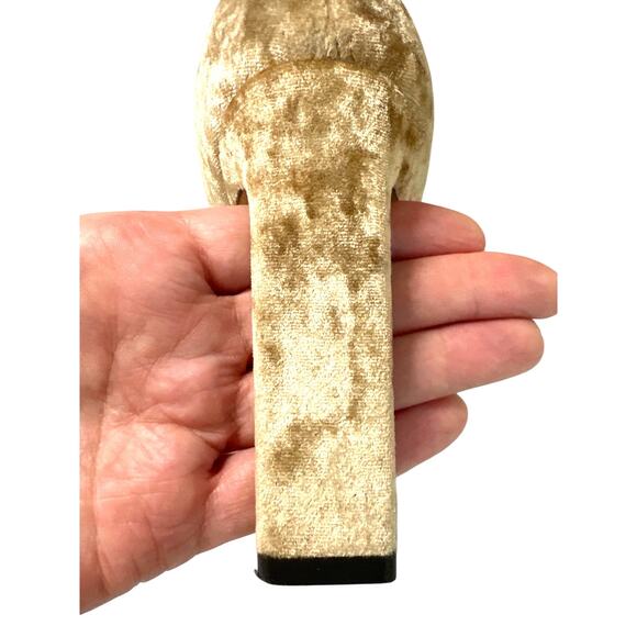 Jimmy Choo Louella 90 Velvet Sock Booties Golden Tan IT 36 US 6 - Picture 12 of 15